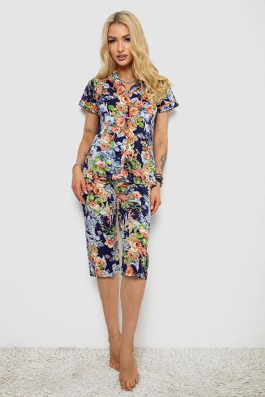 Піжама жіноча, колір синій, 243R19016