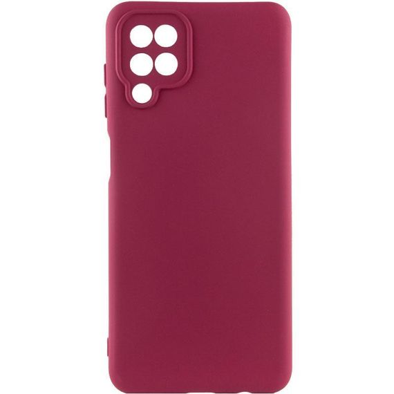 Чехол Silicone Cover Ummi Lakshmi Full Camera (AA) для Samsung Galaxy A12 Бордовый / Marsala