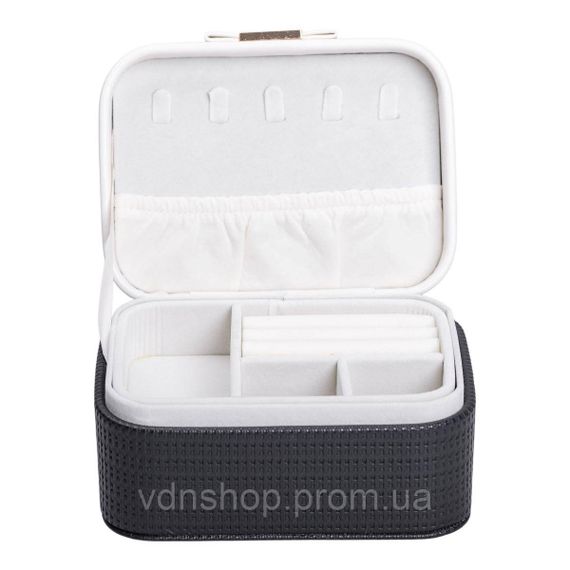 Шкатулка для украшений из эко кожи 15.5×11.5×8.5 органайзер для ювелирных изделий HP-5-37B