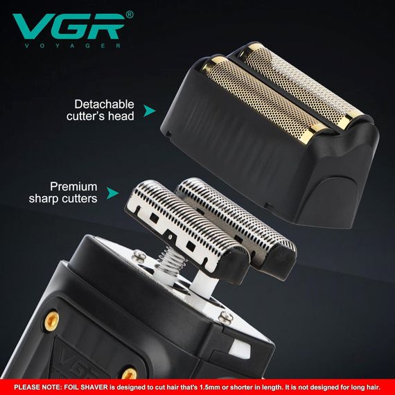 Электробритва VGR V-363 с USB-зарядкой и аккумулятором ∙ Бритва VGR V-363 – сеточная электробритва для путешествий | Зображення 2