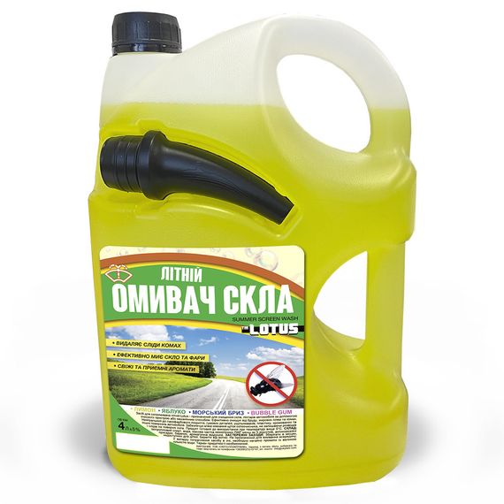 Омивач скла Літній "Лимон" Lotus каністра з носиком 4 л