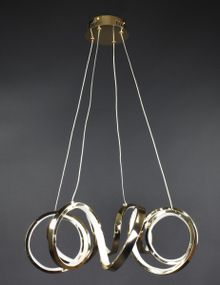 Люстра світлодіодна підвісна LED світильник для квартири на стелю лед 27498 Золото 30-180х55х55 см.