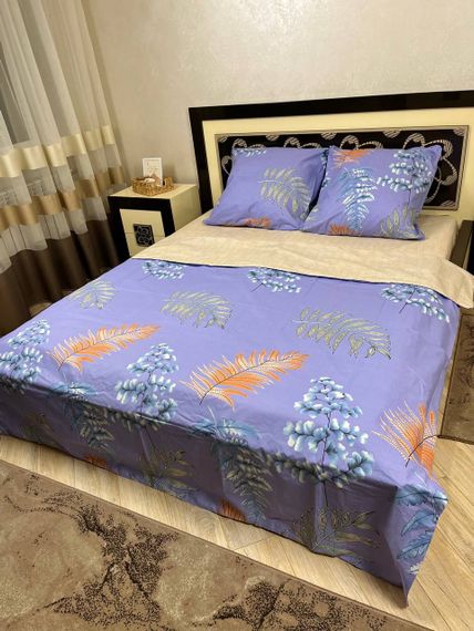 Комплект постельного белья Soft двуспальный 180х220 см листья | Зображення 2