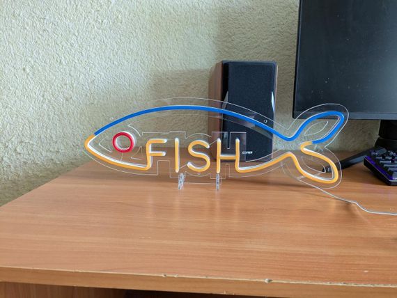 Неонова вивіска Fish 470х160 acr-n000040 | Зображення 3