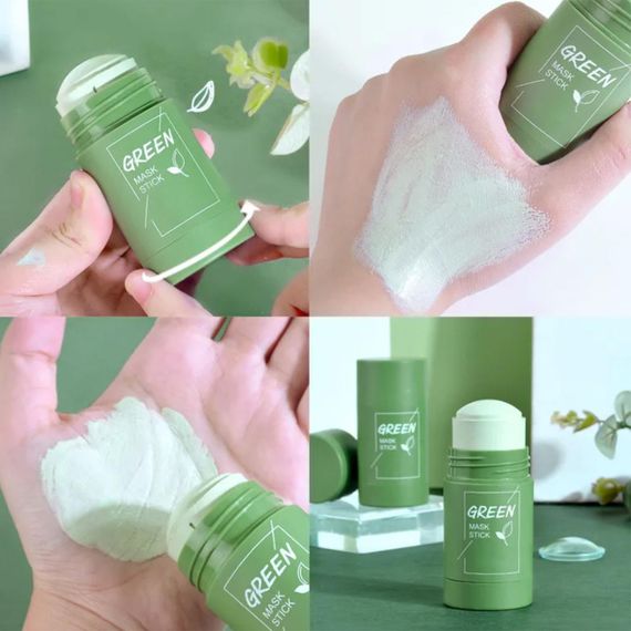 Маска стік для обличчя з глиною та екстрактом зеленого чаю / Глиняна маска від чорних цяток / Стік для звуження пор | Зображення 2