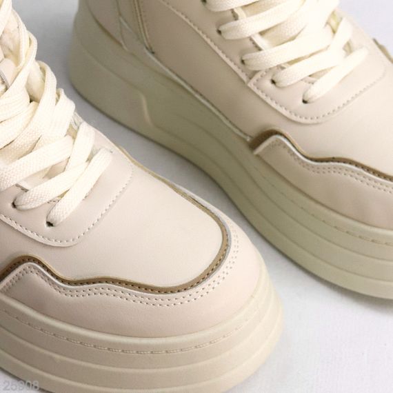 Бежевые зимние хайтопы на платформе цвет на выбор | Зображення 2