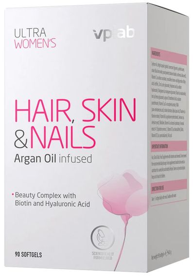 Жіночі мультивітаміни для волосся, шкіри та нігтів Vp Lab Ultra Women's Hair, Skin &amp; Nails 90softgels
