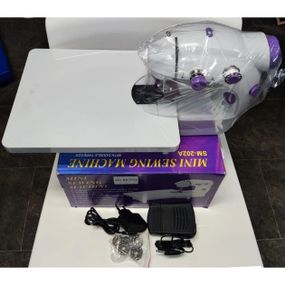Міні швейна машинка 4 в 1 з педаллю та адаптером Mini Sewing Machine FHSM 202 з дошкою KE-72