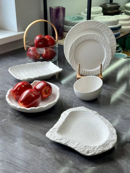 Салатник Olens Сноу-вайт 101-0526 28,5х23,5х2,5 см білий | Зображення 1