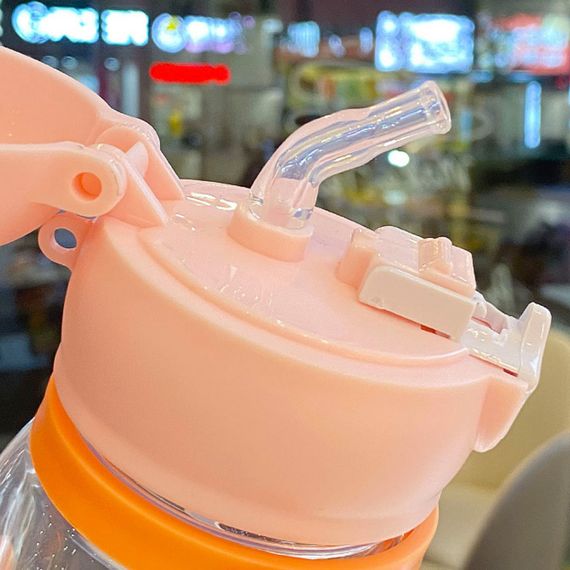 Поильник непроливайка з силіконовою трубочкою та ремінцем Динозавр Зелений | Зображення 3