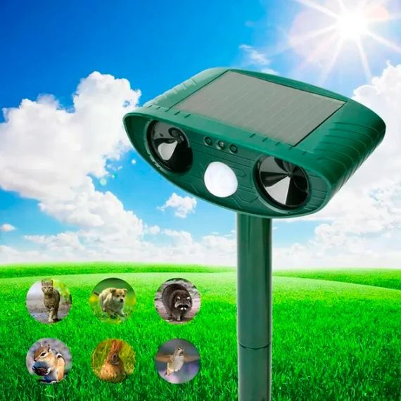 Ультразвуковий відлякувач BauTech тварин від сонячної панелі Зелений | Зображення 8