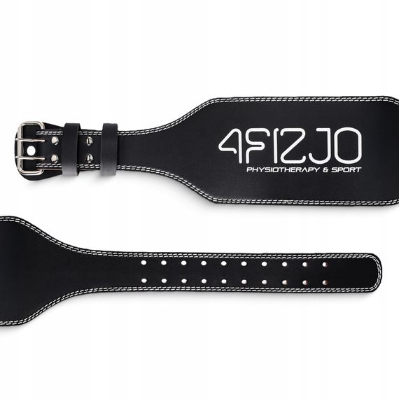 Пояс для важкої атлетики 4FIZJO шкіряний Size M Black (P-5905973404303) | Зображення 4