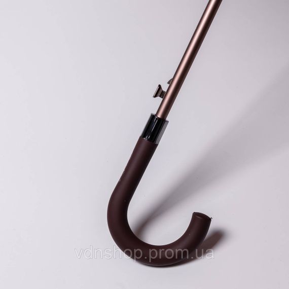 Класична парасолька-тростина з чохлом напівавтомат з поліестеру міцна надійна 12 спиць діаметр 120 см Коричневий HP-23-16BR | Зображення 2