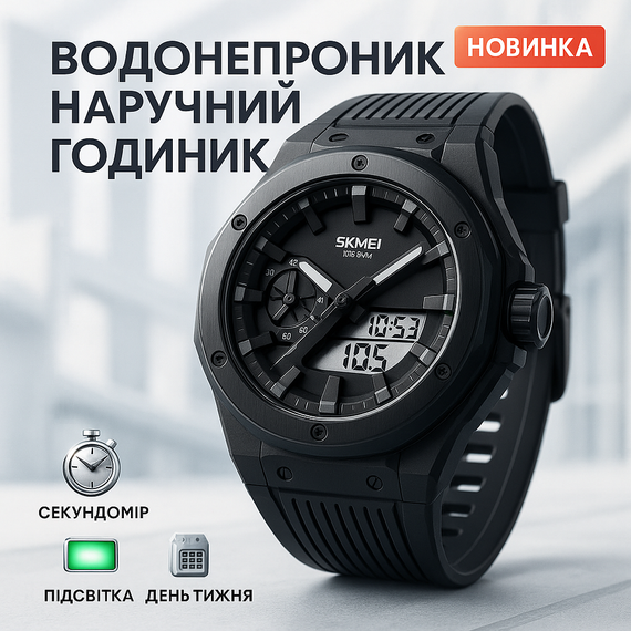 Часы для мужчин с водозащитой SKMEI 2103BKWT, Оригинальные мужские часы для военных и отдыха QD-25