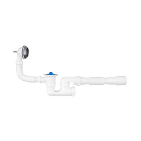Сифон для ванни Agua BS03 1 1/2"х40/50 мм з переливом та ревізією