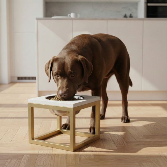 Миска на подставке для больших собак Hollky Base Solo XL (1 × 1,8 л) Solo XL-262620-GLWH | Зображення 1