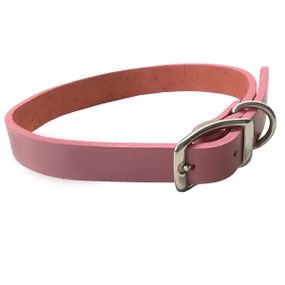 Ошейник кожаный Coastal Circle-T Fashion, 40 см, розовый