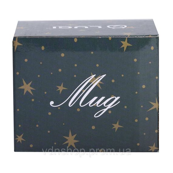 Чашка порцелянова із золотим обідком та позолоченою ручкою 320 (мл) Good life Синя RX-N231506BL | Зображення 4