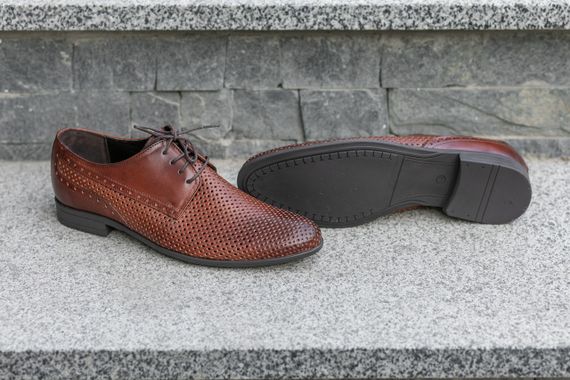 Мужские туфли дерби Тари с перфорацией 41 размер | Зображення 1