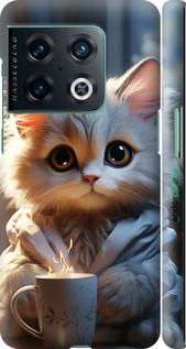 Чохол на OnePlus 10 Pro Білий кіт "5646m-2588-2448"