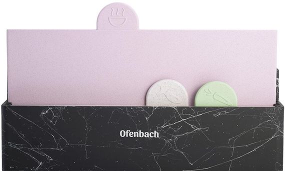 Набір 4 обробні дошки Ofenbach Black Marble 28х18х0.5см на горизонтальній підставці для ножів | Зображення 3