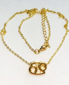 Колье Primo с подвеской знак зодиака Cancer (Рак) - Gold
