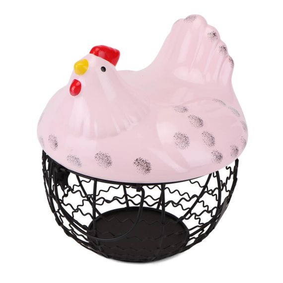Фруктовница Hen Pink с крышкой 21х24 см