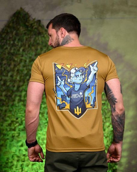 Тактична потоотводяча футболка з ППOкій coyot ПП7712