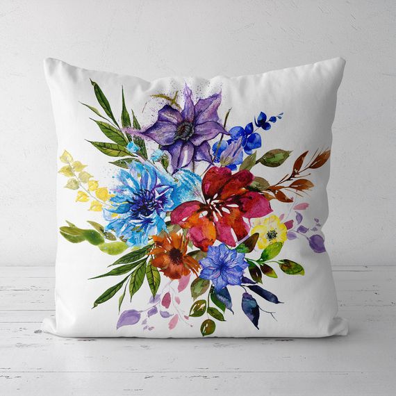 Подушка декоративна Soft Яркий краски цветов 45x45 см (45PST_23M071)