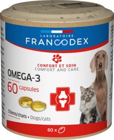 Вітаміни для собак та котів Francodex Omega 3 Capsules Dog Cat з Омега-3 60 капс