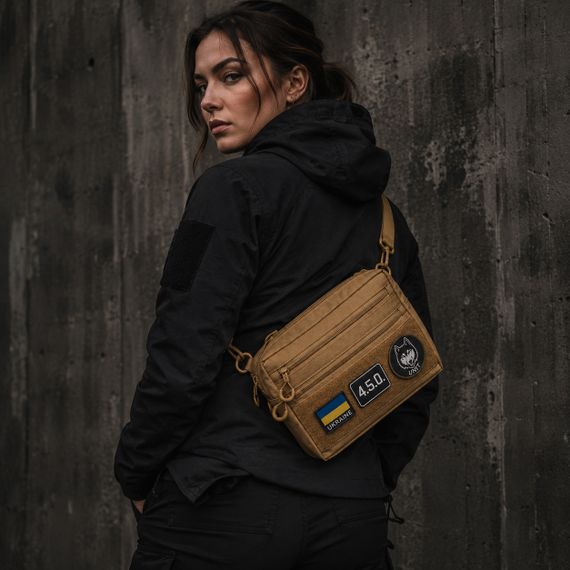 Чоловіча тактична сумка EDC Cordura 600D, сумка для патчів 25×20×5,5см койот XN-18 | Зображення 2