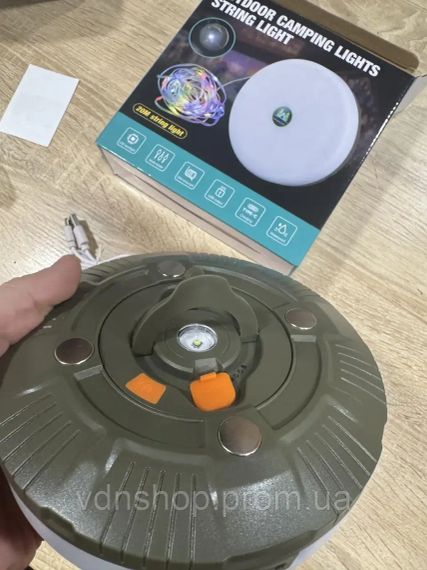 Акумуляторний ліхтар з гірляндою, USB та магнітним кріпленням / Підвісний ліхтар для кемпінгу 20м | Зображення 4