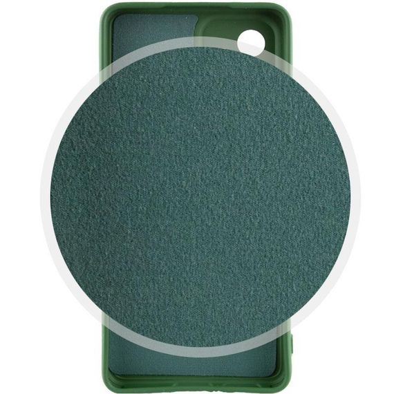 Чехол TPU GETMAN Liquid Silk Full Camera для Samsung Galaxy A35 Зеленый / Dark green | Зображення 2