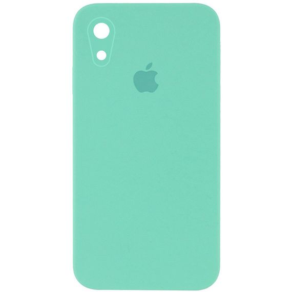Чохол Silicone Case Square Full Camera Protective (AA) для Apple iPhone XR (6.1") Бірюзовий / Turquoise