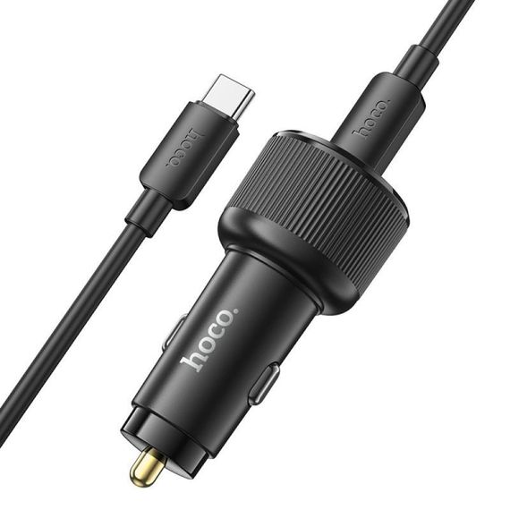 АЗП Hoco NZ17 High Power 45W (1USB-A/2C) + кабель Type-C to Type-C Black | Зображення 2