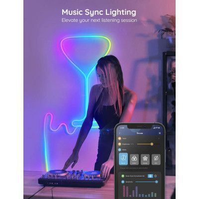 Светодиодная лента Govee Neon LED Strip Light 5м Білий (H61A23D1) | Зображення 6