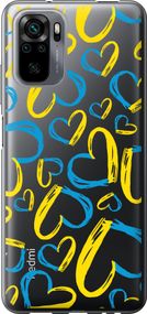 Чехол на Xiaomi Redmi Note 10 Сердца UA "5292u-2277-17620"