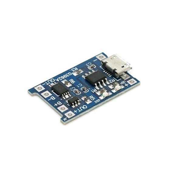 Контролер заряду для літієвої батареї 18650, 1А, роз'єм micro-USB | Зображення 1