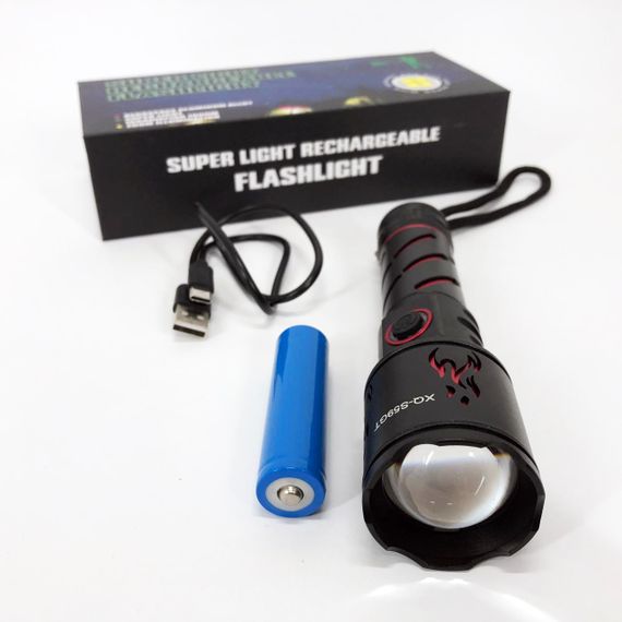 Пилозахищений ліхтар, Потужний ліхтарик для дому із зарядкою, Надпотужний ліхтар лід FQ-51 | Зображення 9