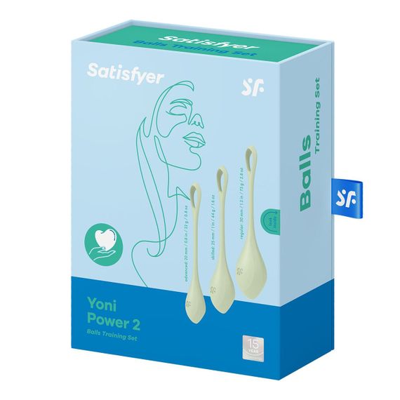 Набір йоні намистин Satisfyer Yoni Power 2, діаметр 2-2,5-3см, маса 22-44-73 г, Фісташковий | Зображення 4