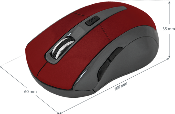 Миша Defender Accura MM-965 Wireless Red (52966) | Зображення 2