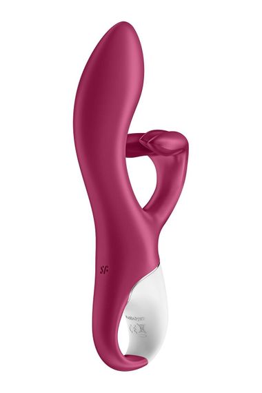 Вибратор кролик с тройным отростком Satisfyer Embrace me Berry, 2 мотора, диаметр 3,6 см | Зображення 3