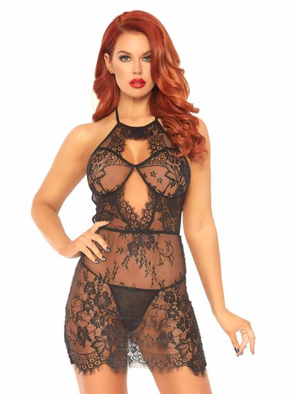 Комплект нижньої білизни Leg Avenue Lace Black S | Зображення 2