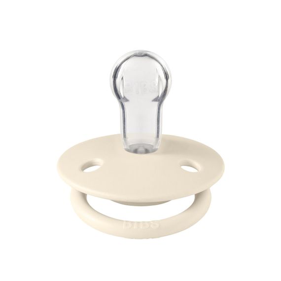 Соска пустушка BIBS De Lux Silicone (кругла) 0-36 міс – Ivory