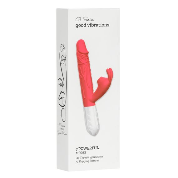 Вібратор B-Series Silicone Vibrator, силіконовий, 10 thrusting and7 Flapping Sex Aura | Зображення 2