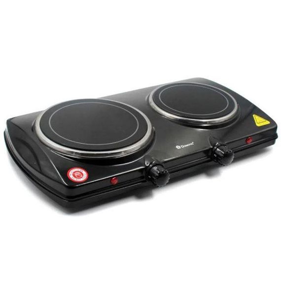 Электрическая настольная плита Domotec MS-5852 2 конфорки стеклокерамическая YT-655 1200 Вт | Зображення 2