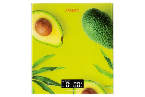 Весы кухонные Ardesto SCK-893AVOCADO макс. вес 5 кг/разноцвет (SCK-893AVOCADO)