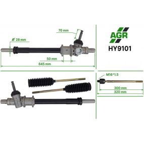 Рулевая рейка без ГУР новая HYUNDAI H100 KMF (2004 - 2012)