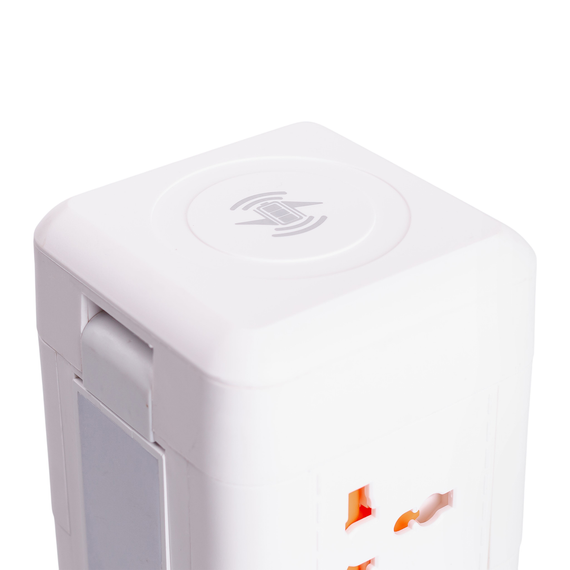 Мережевий фільтр подовжувач 4.8 м з лампою на 12 універсальних розеток з 2 USB 1 Type-C бездротова зарядка HP-5-11MF | Зображення 5