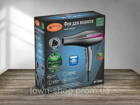 Фен для волос 3500Вт BITEK BT-409G | Зображення 1